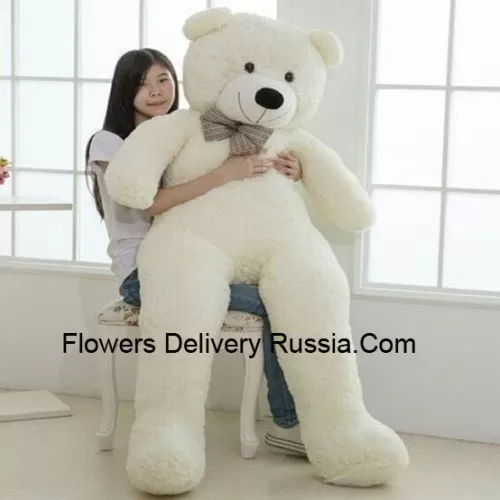 A Giant 5 Feet (60 Inches/152 Centimetre) Tall White Teddy Bear